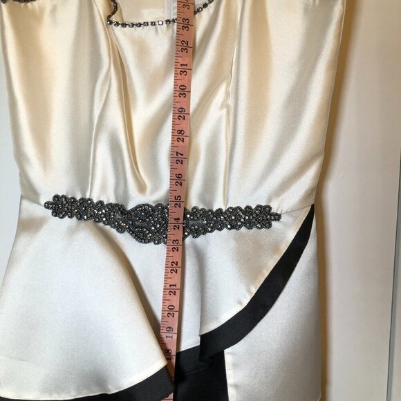 Ideas by Barbara Mother of the Bride Evening Dress Black/Ivory 3958--15 S M NWT - Picture 6 of 14